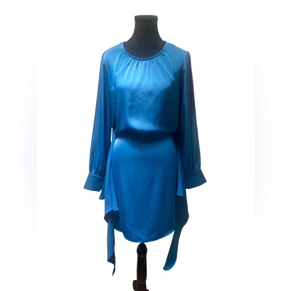 PrettyGarden Chic Long Sleeve Blue Dress GUC S